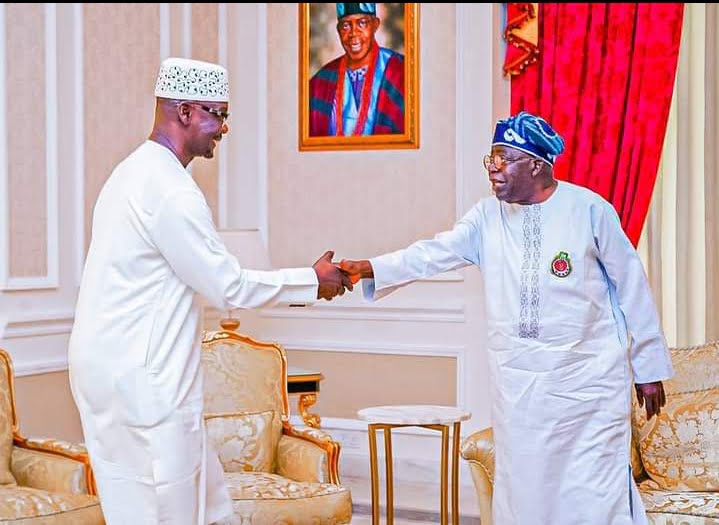 Governor Abdullahi Sule of Nasarawa State and President Ahmed Bola Tinubu
