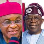 Former President of the Senate, Senator David Mark and President Bola Ahmed Tinubu