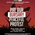 Nat'l Association of Delta State Students fumes over non payment of 2023 Bursary, calls for a peaceful protest