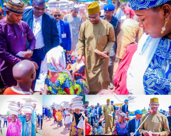 Economic downturn: Governor Sule brings succour to Keana, Obi, others, shares 10,400 bags of 7.5kg rice, N52m