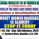 Gender based: Women affairs minister storms Bechere in Cross River State to end money marriage