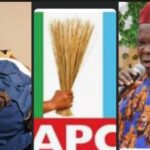 Former Abia State Publicity Secretary of the All Progressives Congress (APC), Comrade Ben Godson and Party chieftain, Nze Chikwe Esiaga