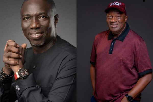 Edo State PDP govership candidate, Mr. Asue Ighodalo and his running mate, Osarodion Ogie Esq