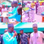 Lawmaker representing Uke/Karshi, Musa Gude distributes food items, clothes, gadgets, cash to constituents