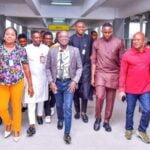 Governor of Benue State Hyacinth Alia and some of his aidies