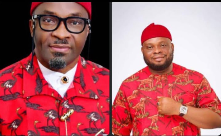 The Deputy Speaker of the House of Representatives, Rt. Hon Benjamin Kalu, and Prominent chieftain of the All Progressives Congress (APC) in Abia State, Hon Otuwe Kalu Oji.