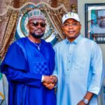 All Progressives Congress, APC, chieftain and former Governorship Aspirant in Kogi State, Chief Joseph Ameh Erico and Kogi State Governor l, Alhaji Ahmed Usman Ododo