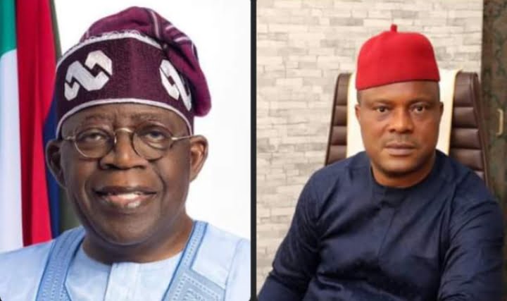 President Bola Ahmed Tinubu and Commissioner representing Abia state at the Federal Character Commission (FCC), Abuja, Hon Henry Ogbulogo