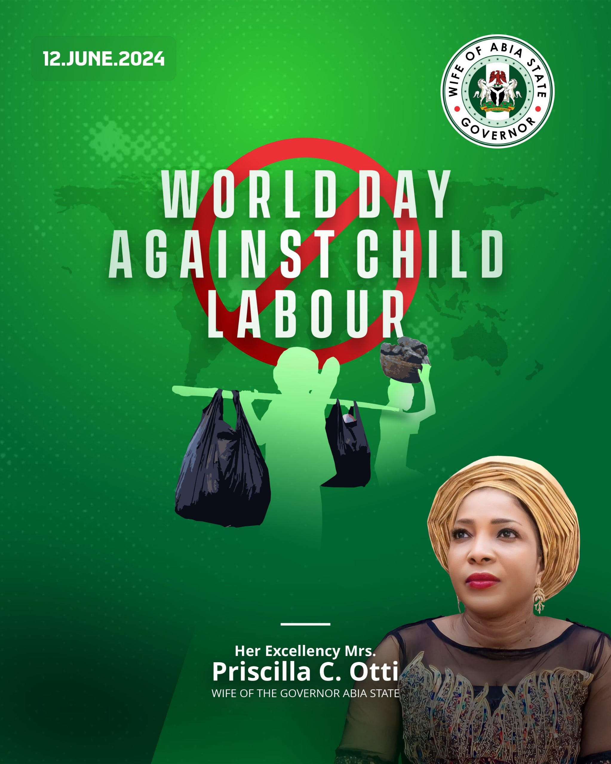 The wife of the Governor of Abia State, Mrs. Priscilla Chidinma Otti