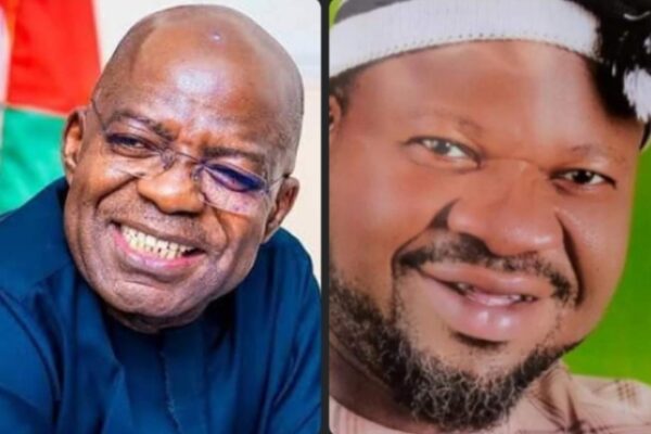 Abia State Governor, Alex Otti and Labour party chieftain, Mazi Emmanuel Uche