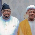Senator Philip Aduda with the new Sa'Karuyi of Karu chiefdom, HRH Joseph Danfulani Narayi