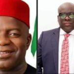 The Governor of Abia State, Dr Alex Otti, OFR, and foremost financial expert, Chief Hon Obinna Oriaku (Ekwedike)