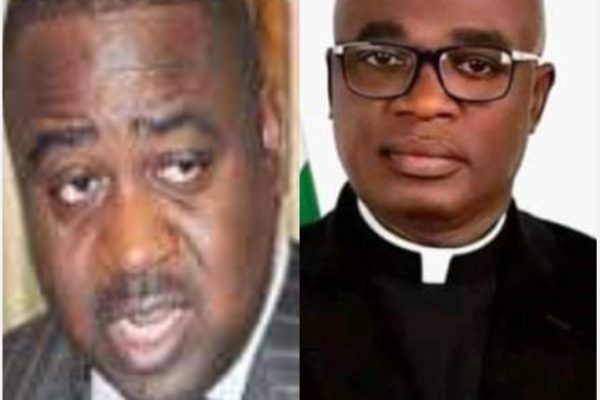Former governor of Benue state, Senator Gabriel Suswam and Governor Hyacinth Alia