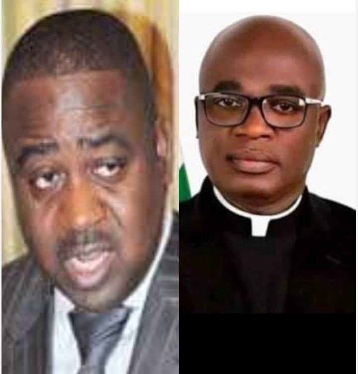 Former governor of Benue state, Senator Gabriel Suswam and Governor Hyacinth Alia