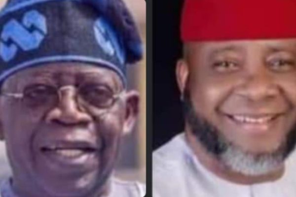 President Bola Ahmed Tinubu and The Immediate-past Administrative Staff College of Nigeria (ASCON), High Chief Nduka Anyanwu (Gburugburu)