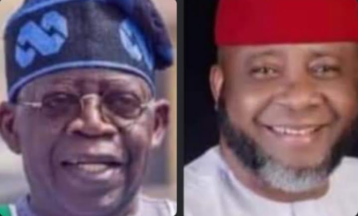 President Bola Ahmed Tinubu and The Immediate-past Administrative Staff College of Nigeria (ASCON), High Chief Nduka Anyanwu (Gburugburu)