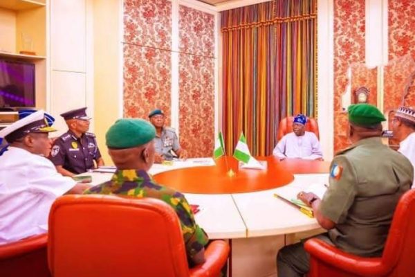 President Bola Ahmed Tinubu and head of Security agencies