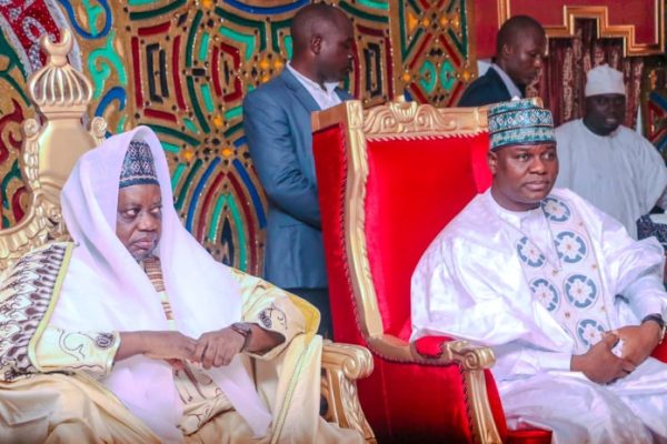 Emir of Lafia, Justice Sidi Bage Mohammed (Rtd) and Prince Ibrahim Hassan Abdullahi, (Adon Garin) Lafia