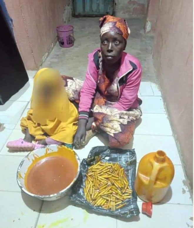 Mrs Hauwa Sani of Doro village, Katsina state arrested with Anti aircraft ammunition in Nasarawa State