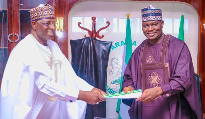 Honourable Mohammed Garba Isimbabi representing Toto/Gadabuke constituency and Rt. Hon Danladi Jatau, the Speaker of Nasarawa State House of Assembly