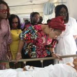 Mrs. Otti Visits Mrs. Lawrence, Whose Husband Physically abused and Attempted to Pluck Out Her Eyes, at Federal Medical Center Umuahia.