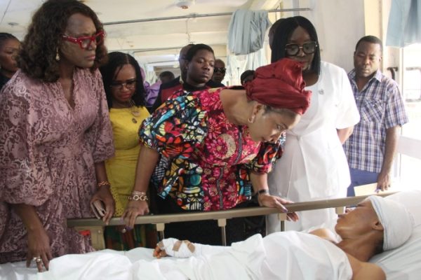 Mrs. Otti Visits Mrs. Lawrence, Whose Husband Physically abused and Attempted to Pluck Out Her Eyes, at Federal Medical Center Umuahia.