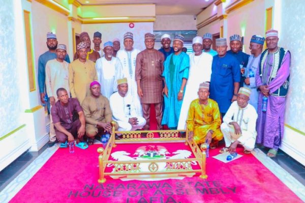 Hon. Danladi Jatau, the Speaker of the Nasarawa State House of Assembly in a group photograph with Hausa/Fulani stakeholders
