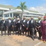 Barrister Muhammed Tanko Musa Osuku (middle) and other learned colleagues in Supreme Court Abuja