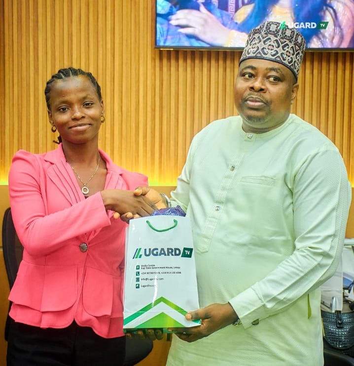 Khadijat Blessing Mohammed, the best graduating student from the Department of Mass Communication at Federal University, Lokoja and Ismaila Isah, the Special Adviser on Media to the Kogi State Governor, Ismaila Isah