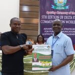 Comrade Kenneth Okorie, Chairman of the Delta State Chapter of the National Youth Council of Nigeria, presented the "Best Performing Communication Strategist Award" to Dr. Oghenesivbe Wilfred Latimore, Director General of the Delta State Orientation and Communications Bureau.