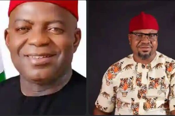 Abia State Governor, Alex Otti and Labour party chieftain and Managing Director of Sonacop Industrial Limited, Mazi Emma Uche