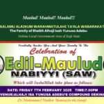Sheikh Alhaji Isah Yunusa Adebu holds Edil Maulud Nabiyi (SAW) on February 7