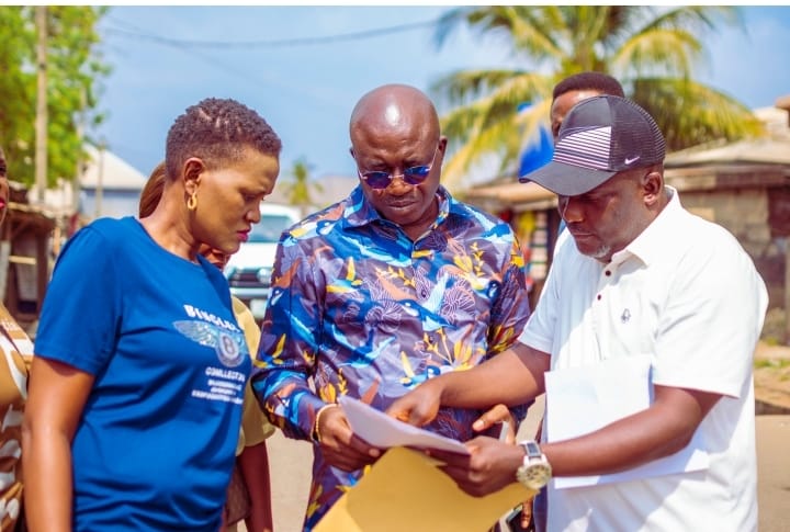 Director General of the Delta State Capital Territory Development Agency, Chief Patrick Ukah and his team