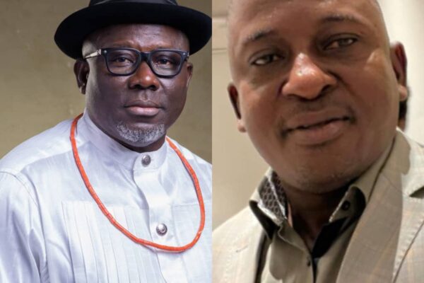 Delta State Governor, Elder Francis Sheriff Oborevwori and Comrade Wilson Asekutu. Polobubo (Tsekelewu) Warri North L G A