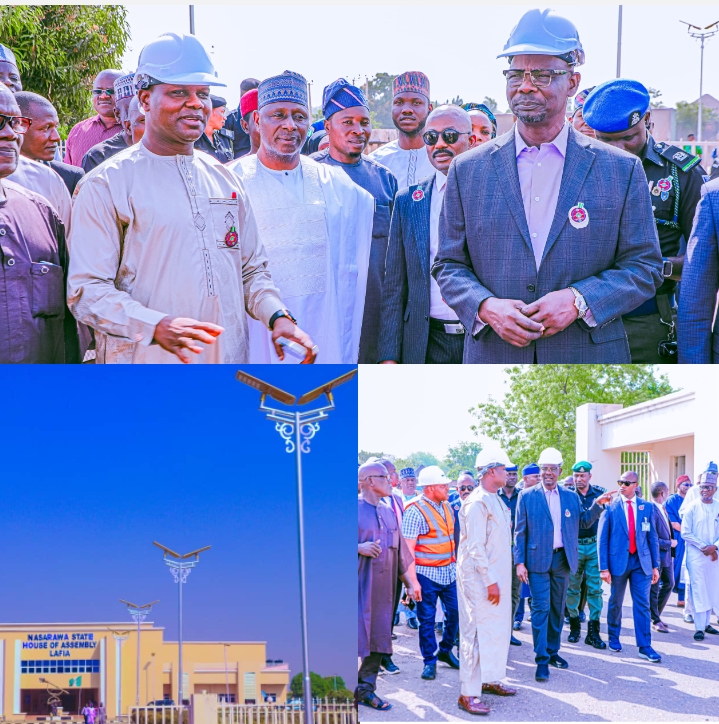 Gov. Sule tours Nasarawa Assembly Complex to inspect solar and security street lights