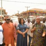 Delta State Works Commissioner Reuben Izeze and people of Ajaji Layout