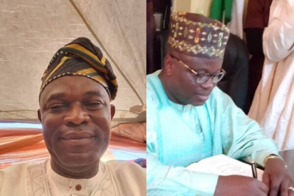 The publisher of the print media outfit, Hon. Solomon Agada and Provost, College of Education Ankpa, Dr P.F. Fashagba