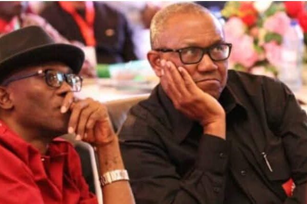 Julius Abure, Former National Chairman Labour party and Peter Obi, Labour Party Presidential candidate for the 2023 elections