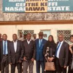 The FCT high court chief Judge with Nasarawa state high court judges during the routine prison visit in Keffi.