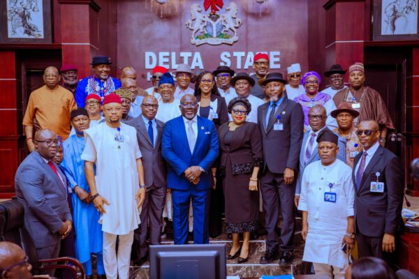 Delta State Governor, Rt. Hon. Sheriff Oborevwori and leadership of Delta State House of Assembly