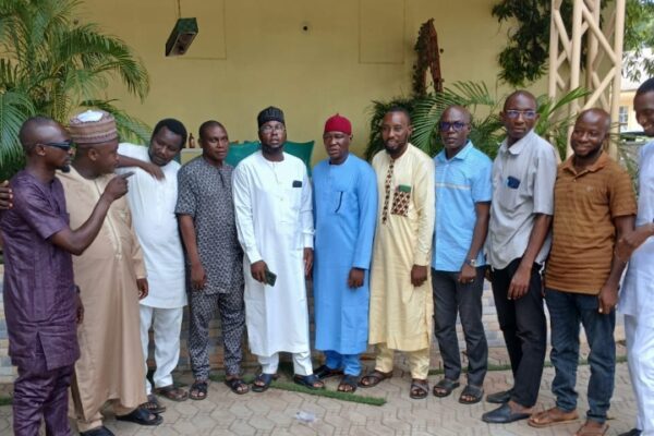 Comrade Jaafar Muhammad Loko and Nasarawa West zonal leadership of NYCN