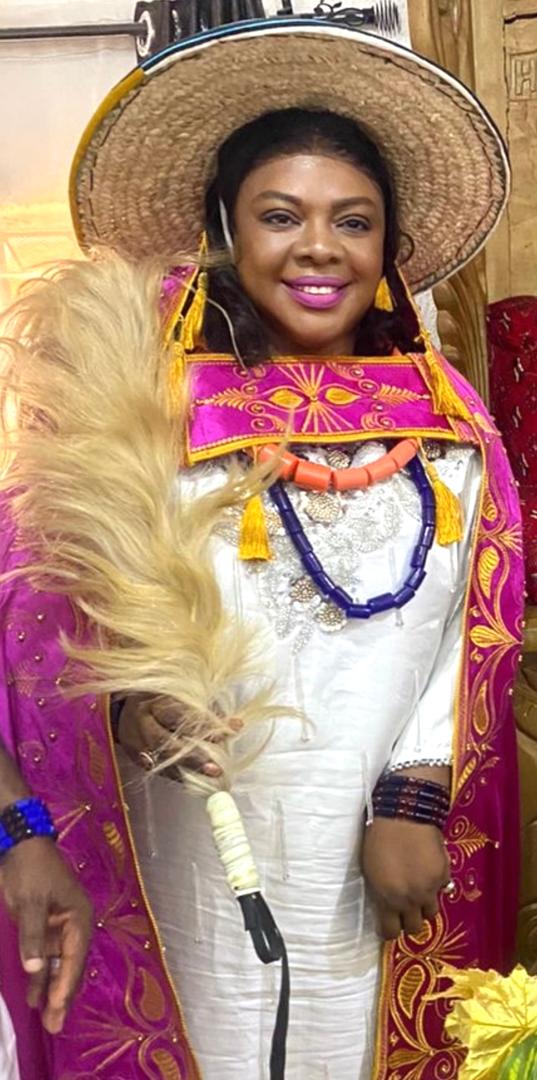 Chief Mrs. Barbara Eleojo Jitoboh as the IYE IGANYA ETEMAHI