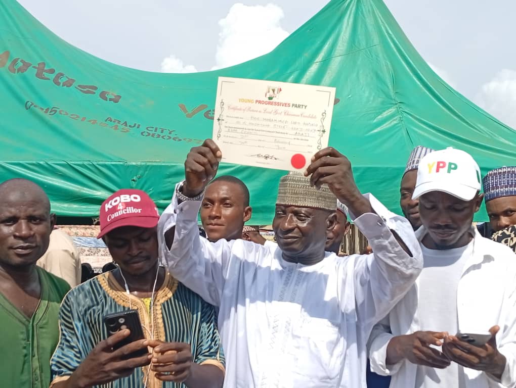 The YPP chairmanship candidate for Abaji area council Hon Mohammed Angulu Loko, shortly after his affirmation on Saturday.