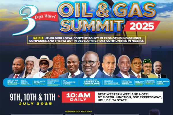 Warri Oil & Gas Summit 2025 Set to Hold in Delta State