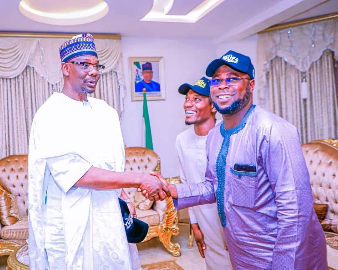 Executive Governor of Nasarawa State, Engr. Abdullahi Sule and Comr Jaafar Loko, NYCN Chairman and immediate past SA to the Governor on Youth Development