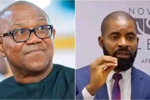 Mr. Peter Obi, the 2023 Labour Party, LP presidential candidate and Mr. Deji Adeyanju, lawyer and self-styled activist