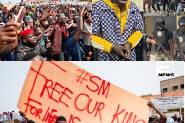 Shatta Wale's fans protest his detention at EOCO's office