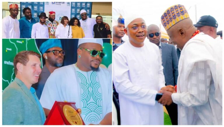 Kogi State Governor, HE Ahmed Usman Ododo in a handshake with Chief Richard Asaje