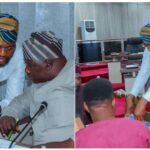 Hon. Umar Yahaya (Connect) in a conversation with the Speaker, Kogi State House of Assembly, Rt. Hon. Aliyu Umar Yusuf (ASSIGNMENT)
