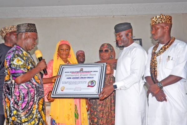 MADA youth wing chairman, Kokona branch, while honouring some dignitaries during the summit.